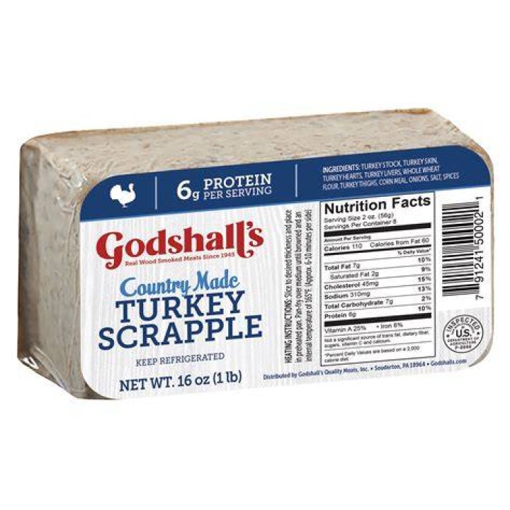 What is turkey scrapple made from?